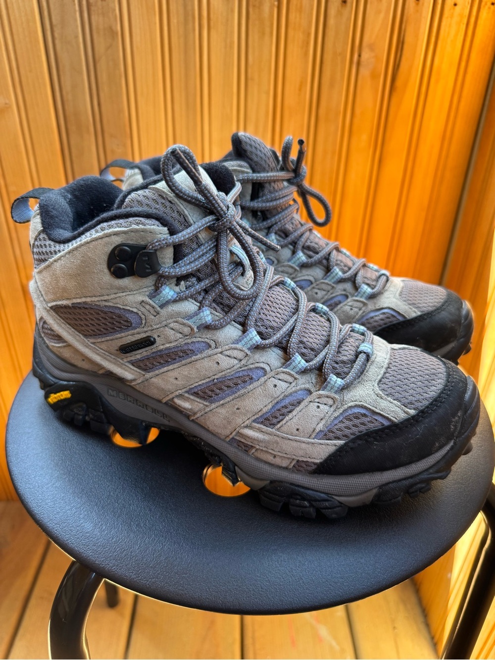 Merrell Moab 2 Mid Waterproof Hiking Boots Granite Suede Women's 7 J06054